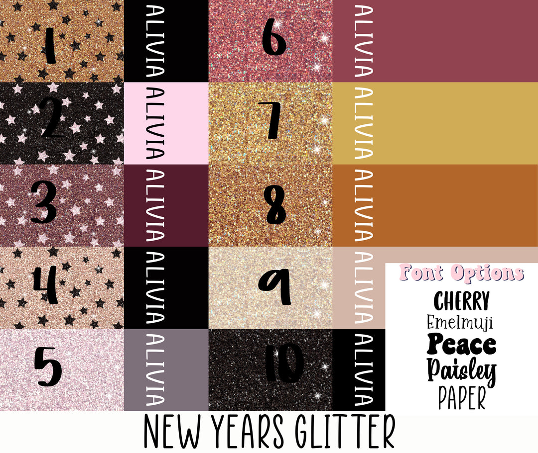 2 Tone new years glitter