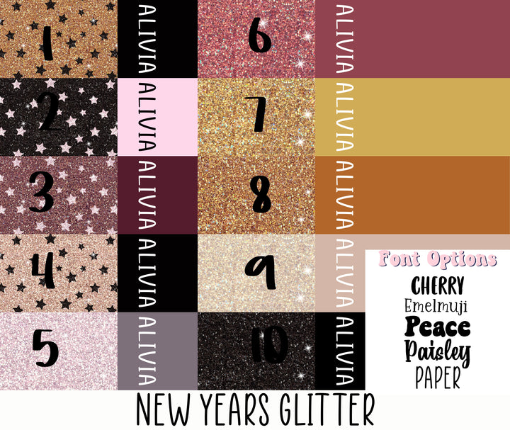2 Tone new years glitter