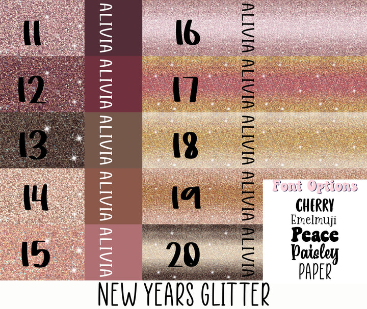 2 Tone new years glitter
