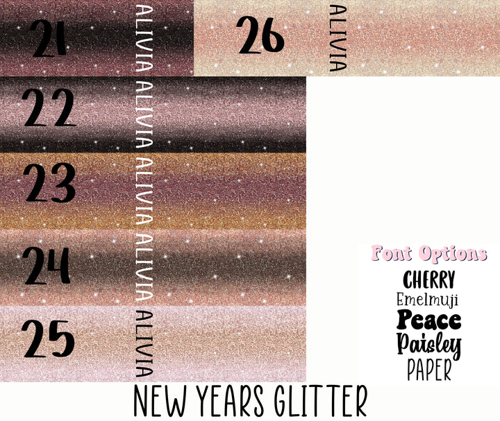 2 Tone new years glitter