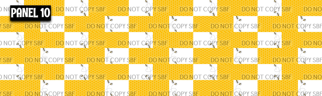 Panel 10 – Bumble Bees 3in printed fabric panel preview