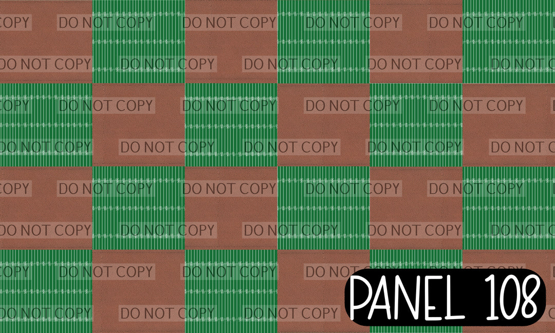 Panel 108 – 12-1 Football field Headband printed fabric panel preview