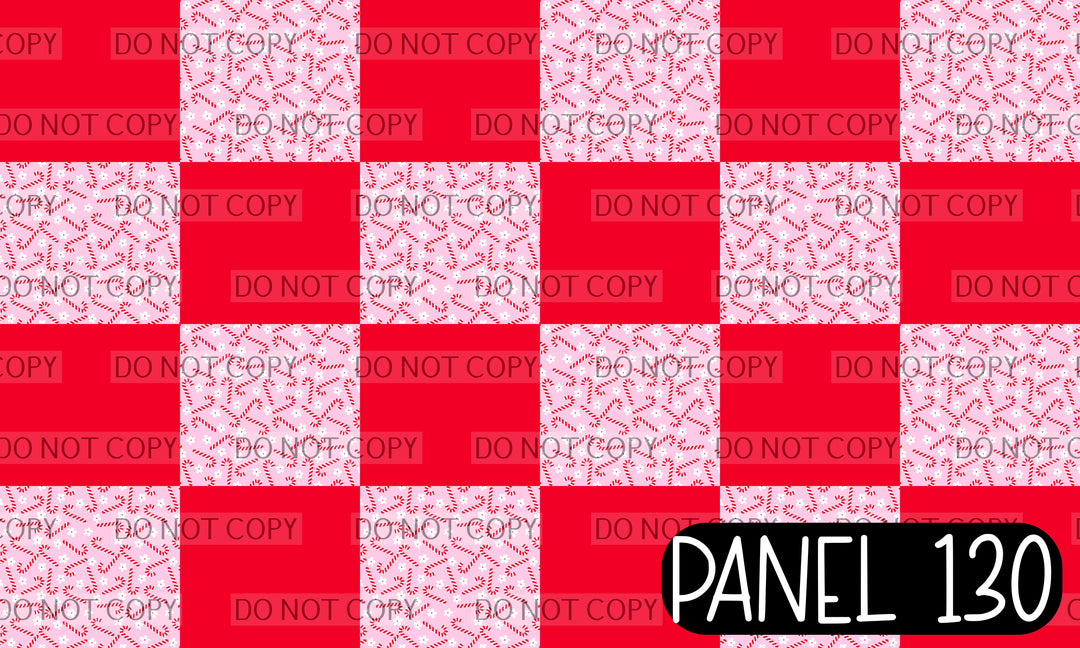 Panel 130 – 12-1 Pink Candy Cane Floral Solid Twisted Headband printed fabric panel preview