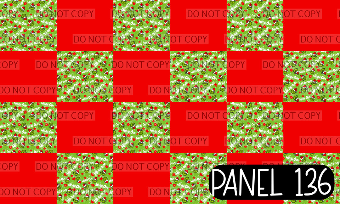 Panel 136 – 12-1 Red Solid Floral Mean One G Man Twisted Headband printed fabric panel preview