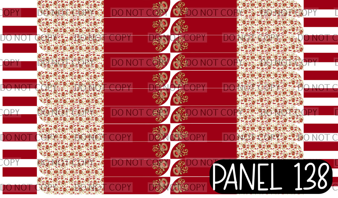 Panel 138 – 22-1 Reindeer Red White Large Sailor printed fabric panel preview