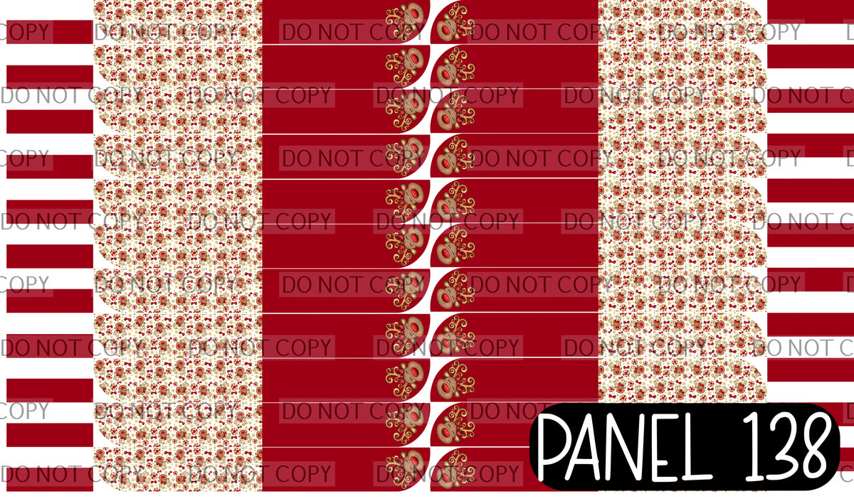 Panel 138 – 22-1 Reindeer Red White Large Sailor printed fabric panel preview