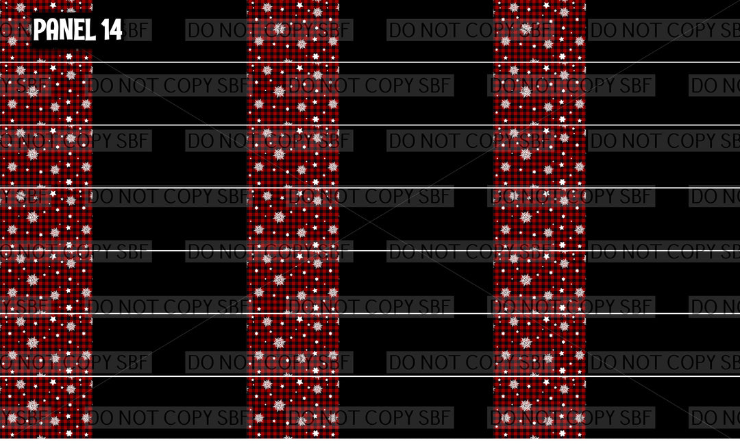 Panel 14 – 21-1 Plaid Snow Solid Black printed fabric panel preview