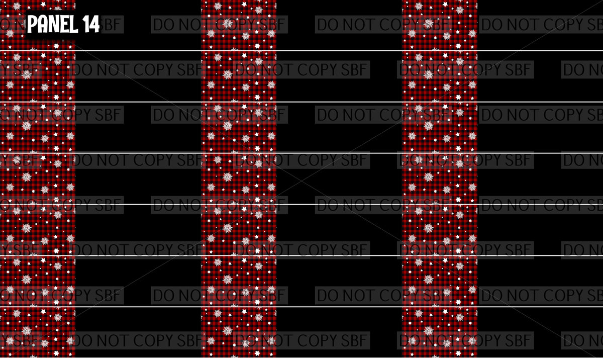 Panel 14 – 21-1 Plaid Snow Solid Black printed fabric panel preview