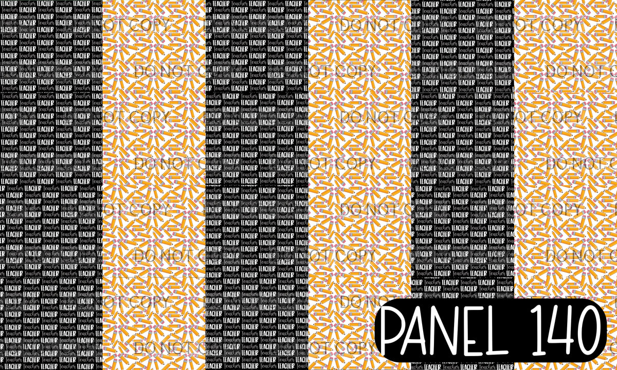 Panel 140 – Teacher Headband printed fabric panel preview