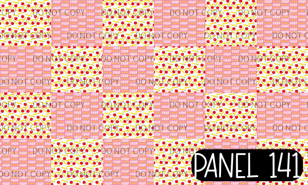 Panel 141 – 12-1 Teacher Headband printed fabric panel preview