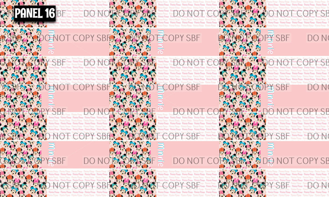 Panel 16 – 21-1 Minnie Two Tones printed fabric panel preview