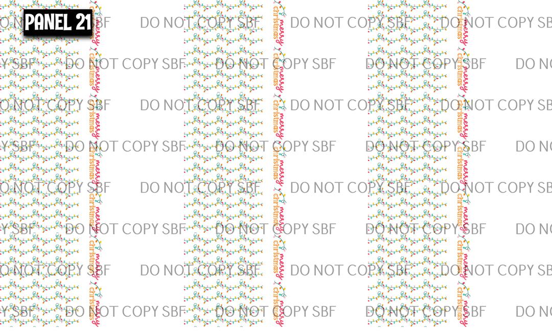 Panel 21 – 21-1 Merry Christmas Lights printed fabric panel preview