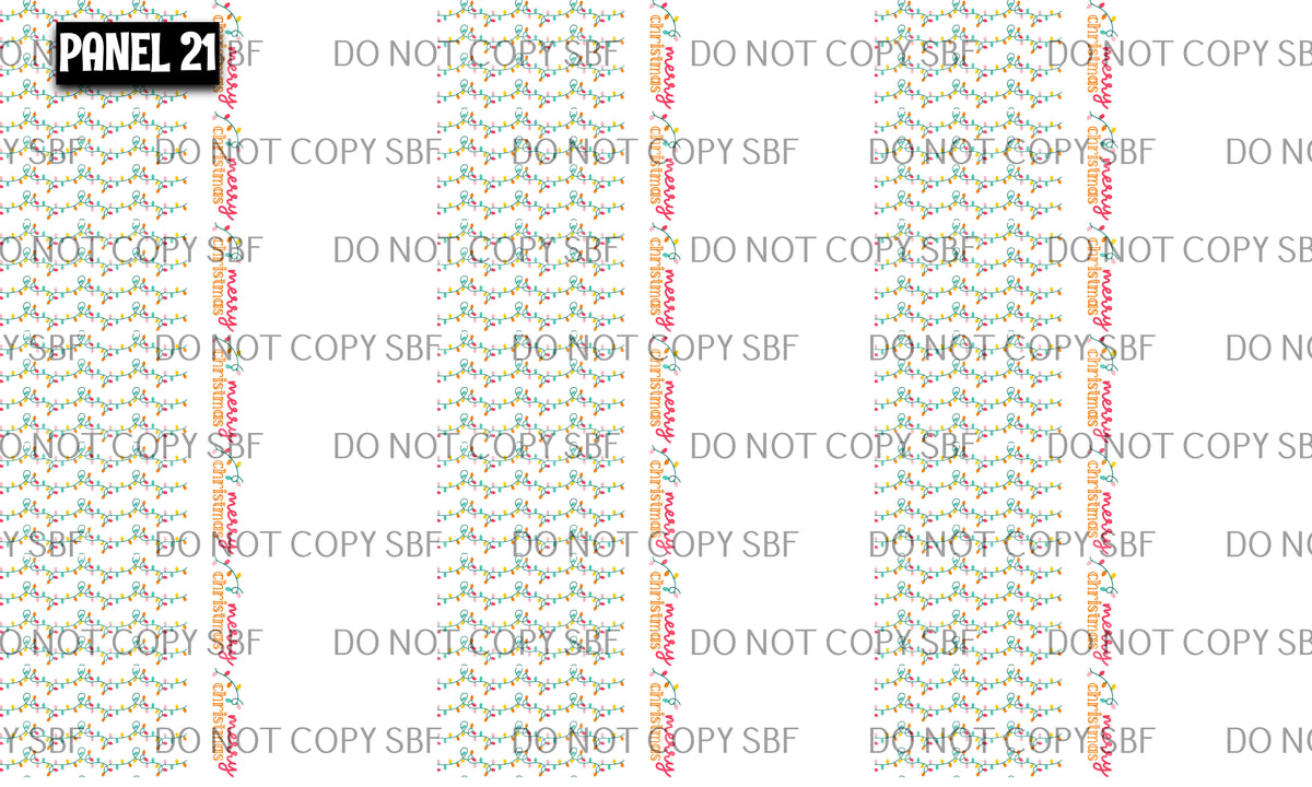 Panel 21 – 21-1 Merry Christmas Lights printed fabric panel preview