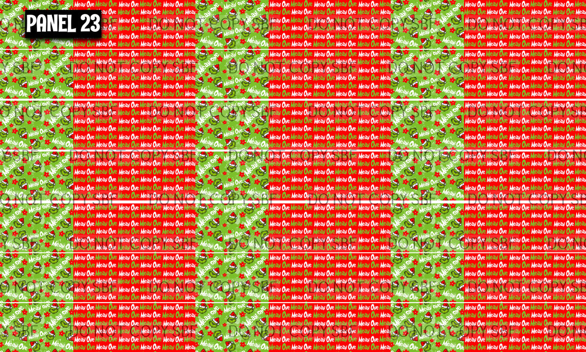Panel 23 – 21-1 Mean one 3 printed fabric panel preview