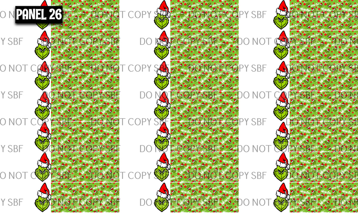 Panel 26 – 21-1 Grinch 2 printed fabric panel preview