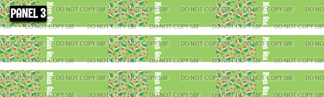 Panel 3 – Mean One 5in printed fabric panel preview