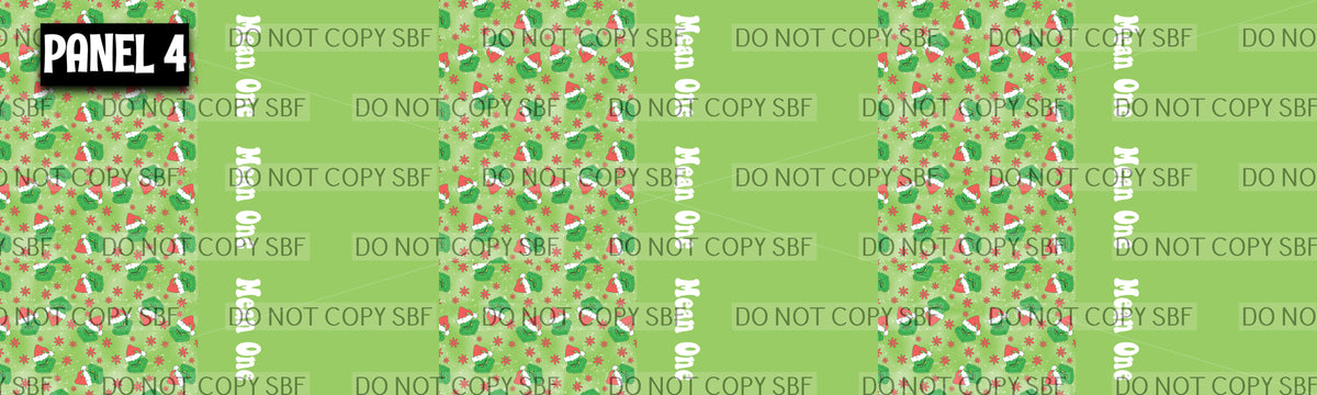 Panel 4 – Mean One 6in printed fabric panel preview