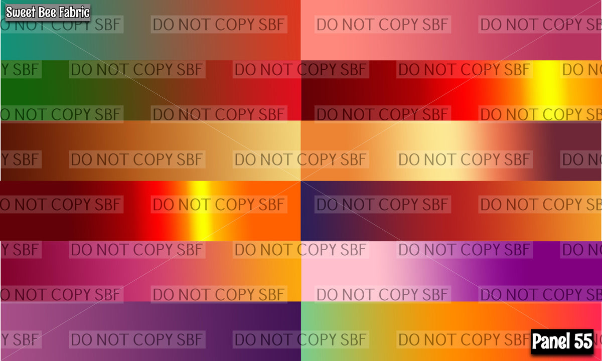 Panel 55 – 12-1 OMBRE Colors printed fabric panel preview
