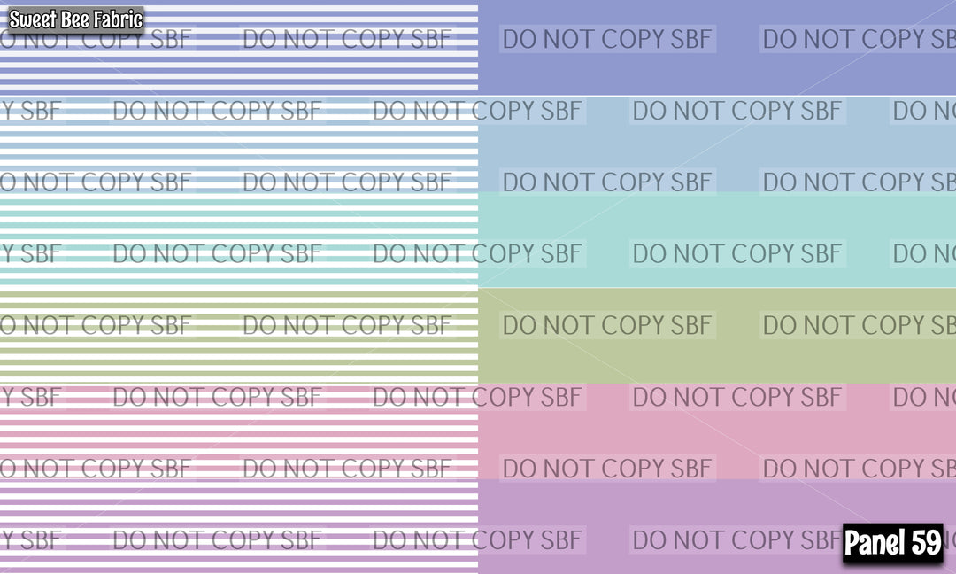 Panel 59 – Pastel Stripes and Solids 12-1 printed fabric panel preview