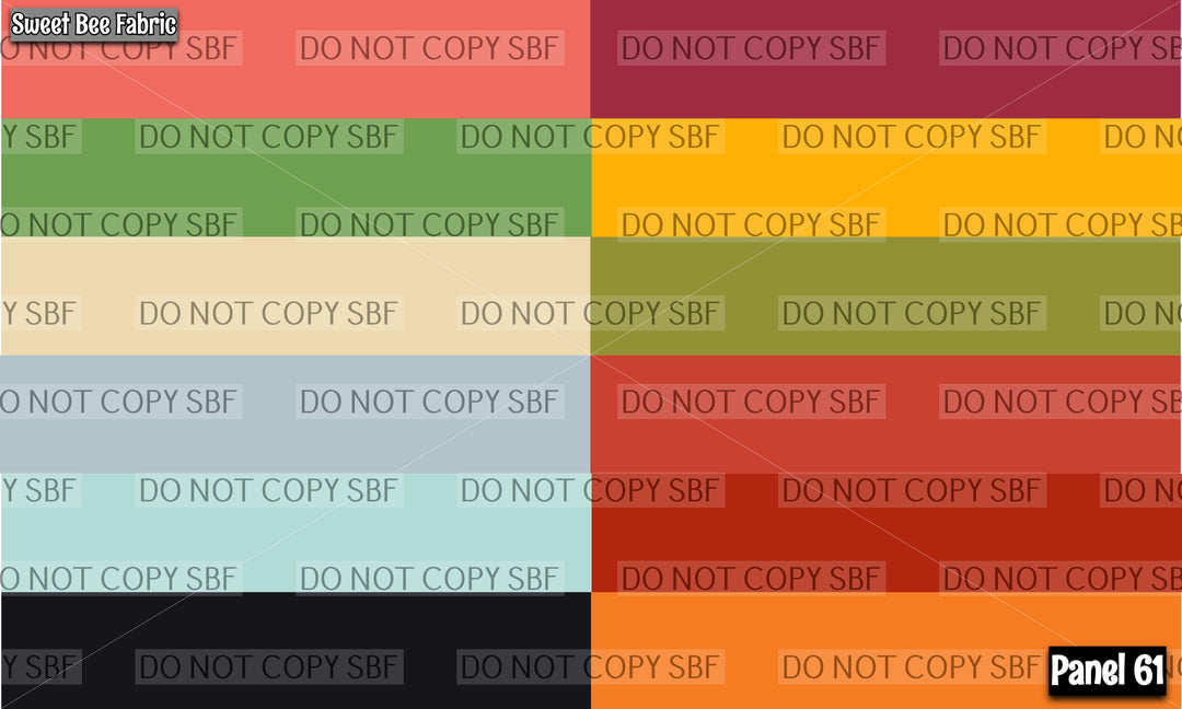 Panel 61 – 12-1 Fall Colors printed fabric panel preview