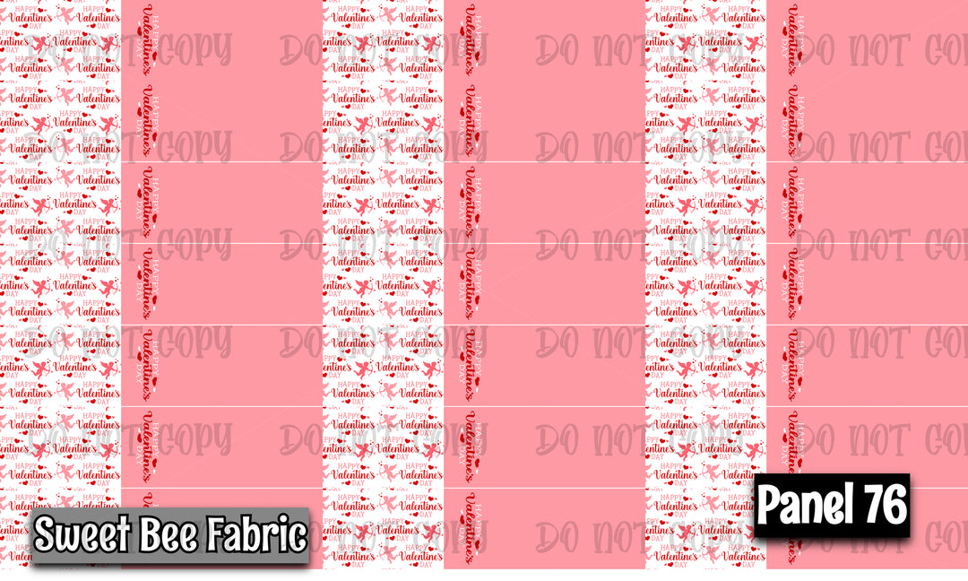 Panel 76 – Happy Valentines Day Set 2 21-1 printed fabric panel preview