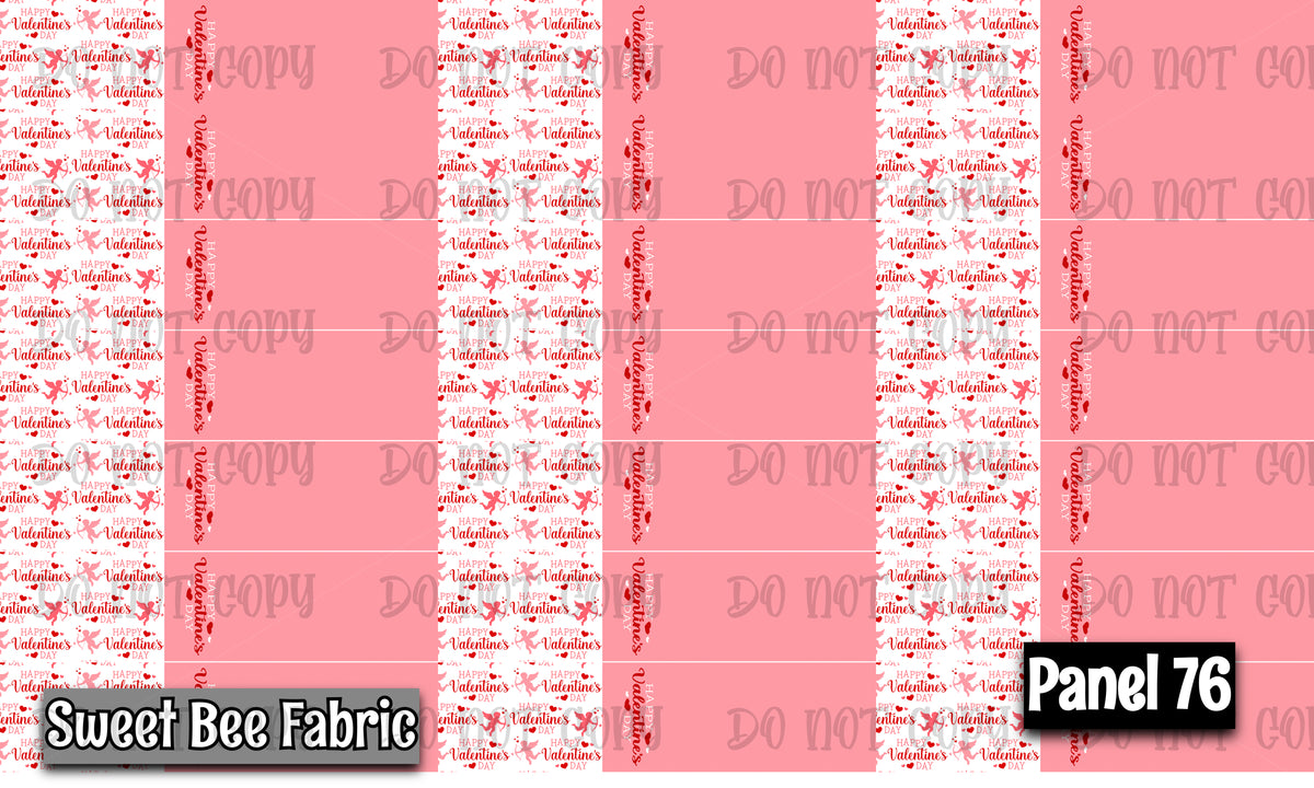 Panel 76 – Happy Valentines Day Set 2 21-1 printed fabric panel preview