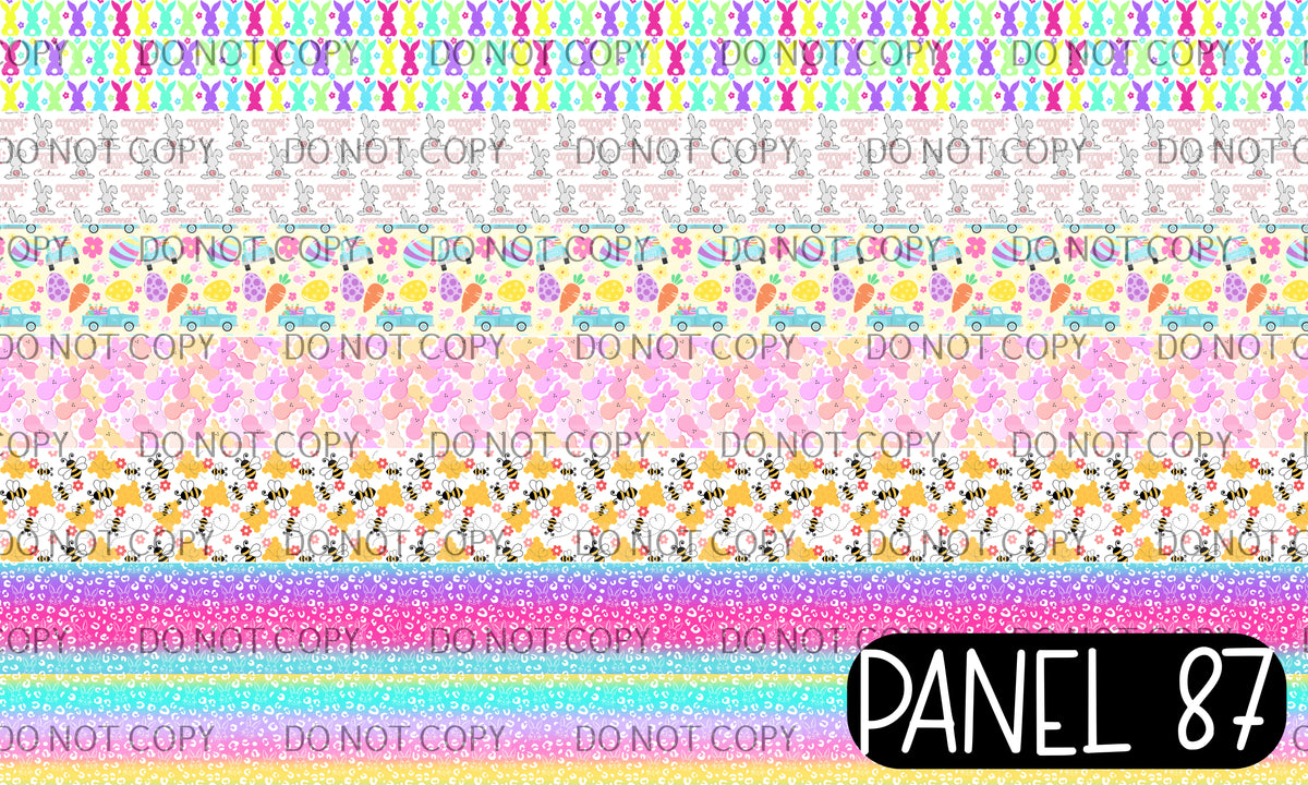 Panel 87 – 7-1 Easter Bunny printed fabric panel preview
