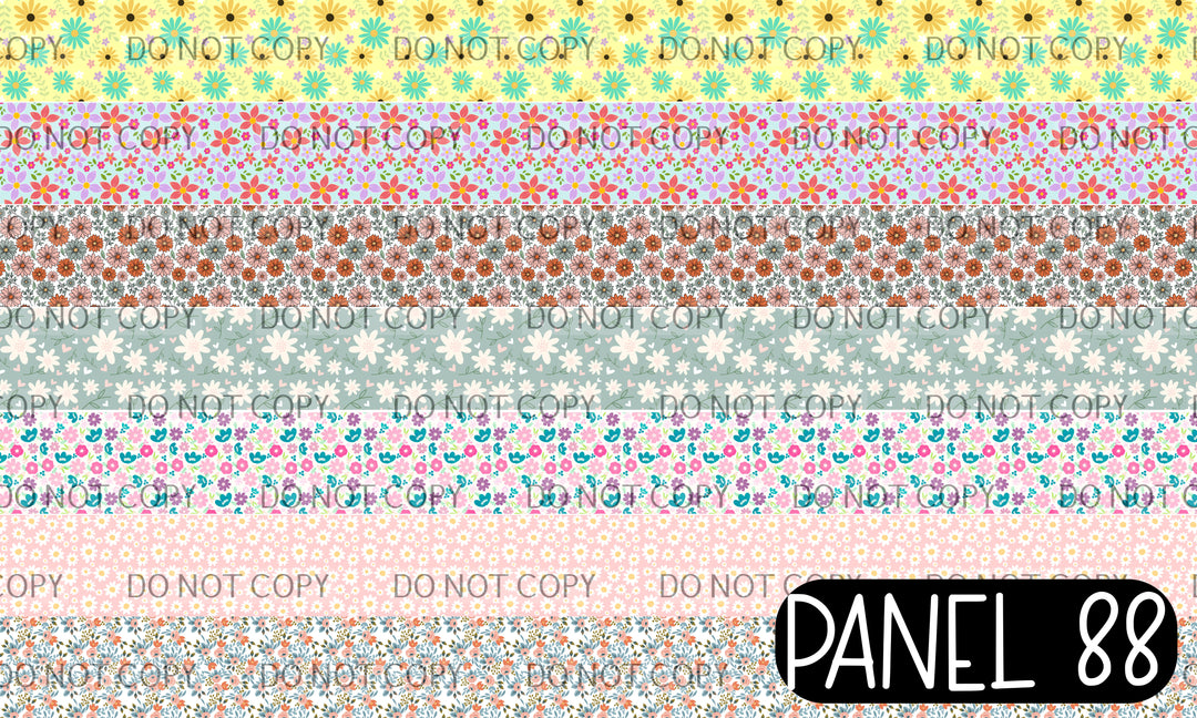 Panel 88 – 7-1 Florals printed fabric panel preview