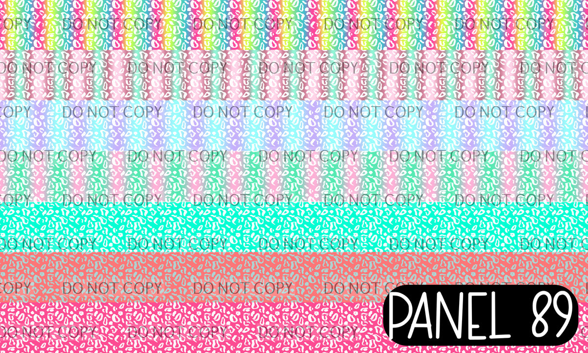 Panel 89 – 7-1 ombre cheetah printed fabric panel preview