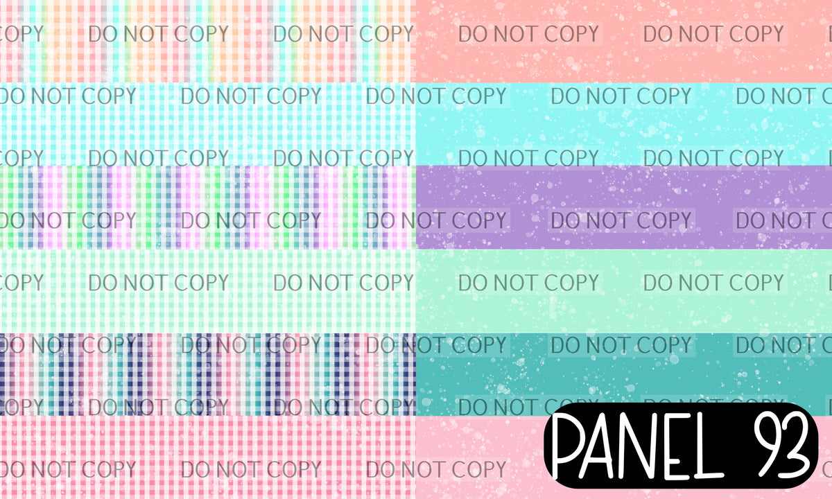 Panel 93 – 12-1 Spring Plaid Acid printed fabric panel preview