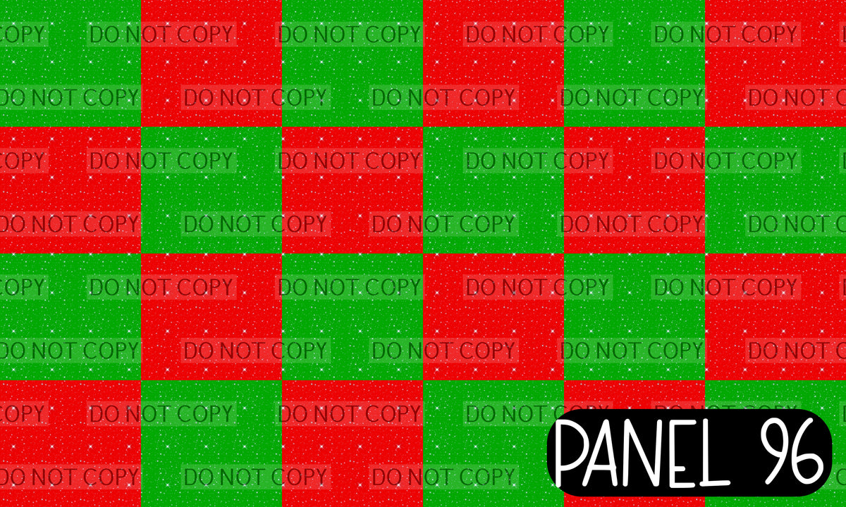 Panel 96 – Bright Red Green Sparkle Twisted Headband printed fabric panel preview