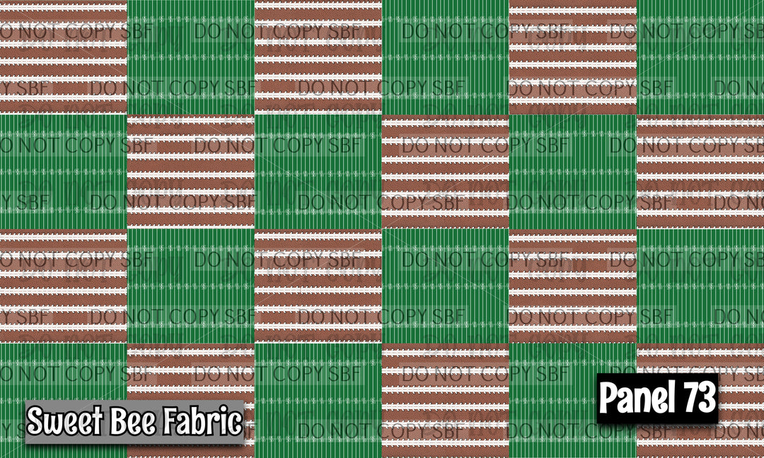 Panel 73 football laces and field headband yard panel design