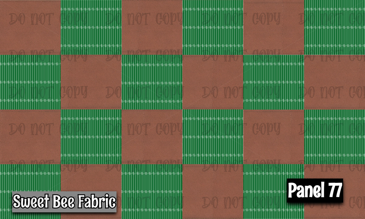 Panel 77 football field and football print headband yard panel design